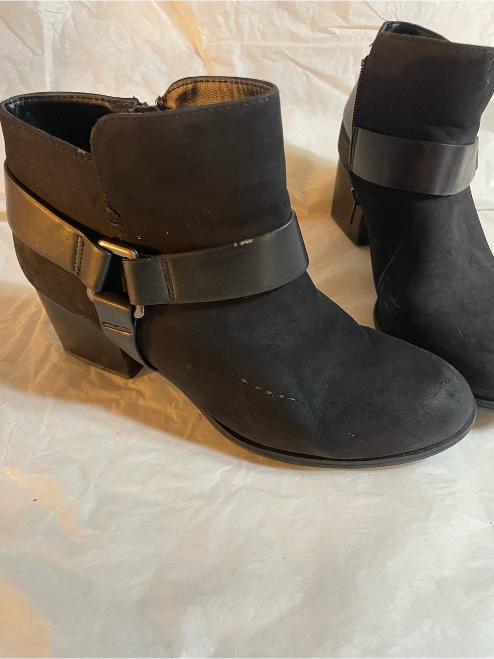 Target Black Ankle Booties with Buckle Strap
